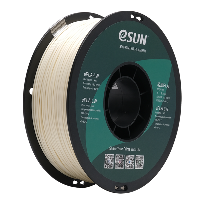 eSUN 1.75mm ePLA-LW 3D Printer Filament,  Light Weight Foam Material