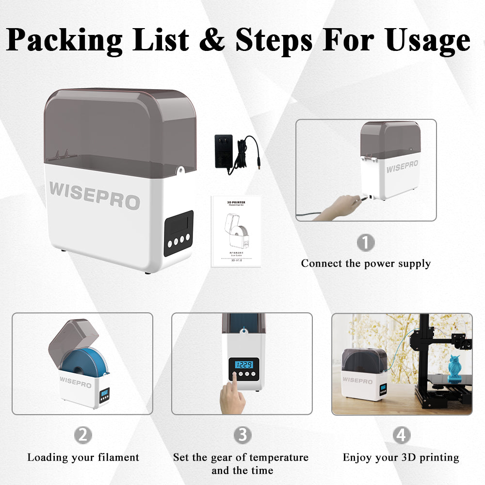 3D Printer Filament Dryer Box-FREEDRY
