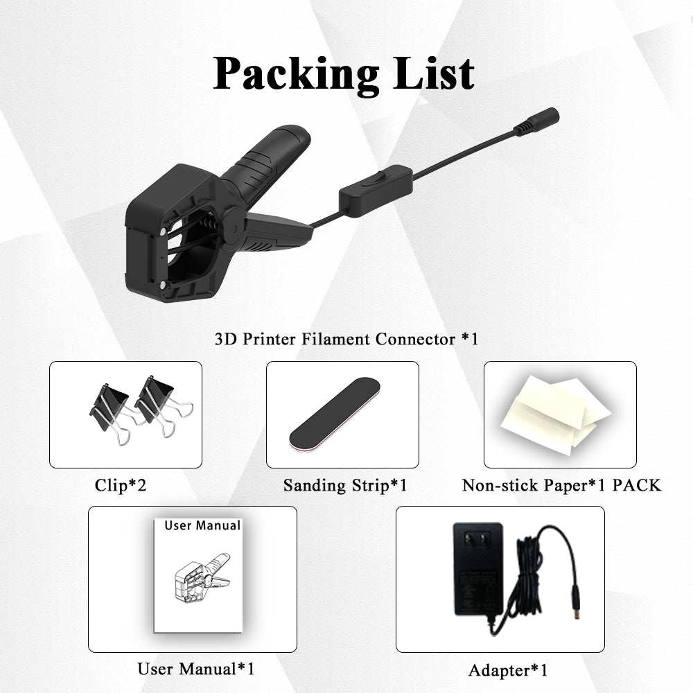 3D Printer Filament Connector, Broken Filament Joiner For 1.75mm PLA/ABS/PETG/TPU/PC/PA/PA-CF Filaments