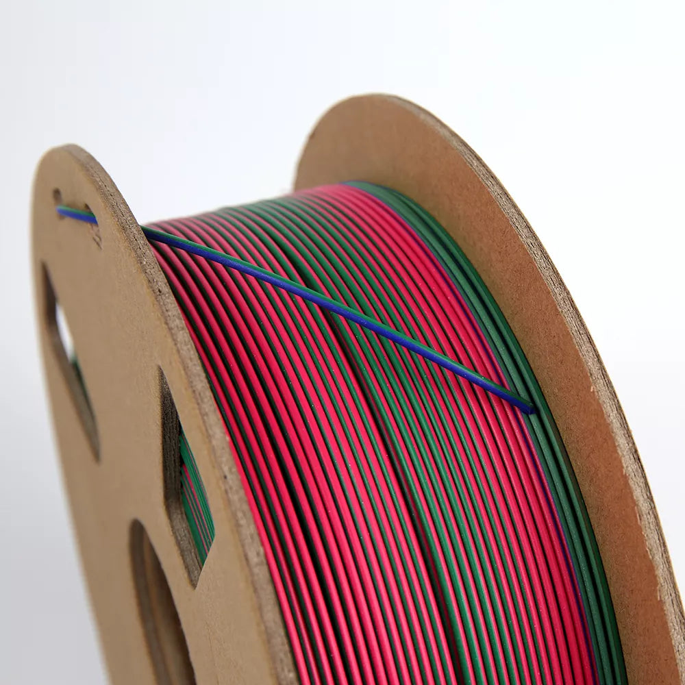 1.75mm Magic PLA-Matte 3D Printer Filament, Tricolor Coextruded PLA, 3 colors in 1 PLA Filament