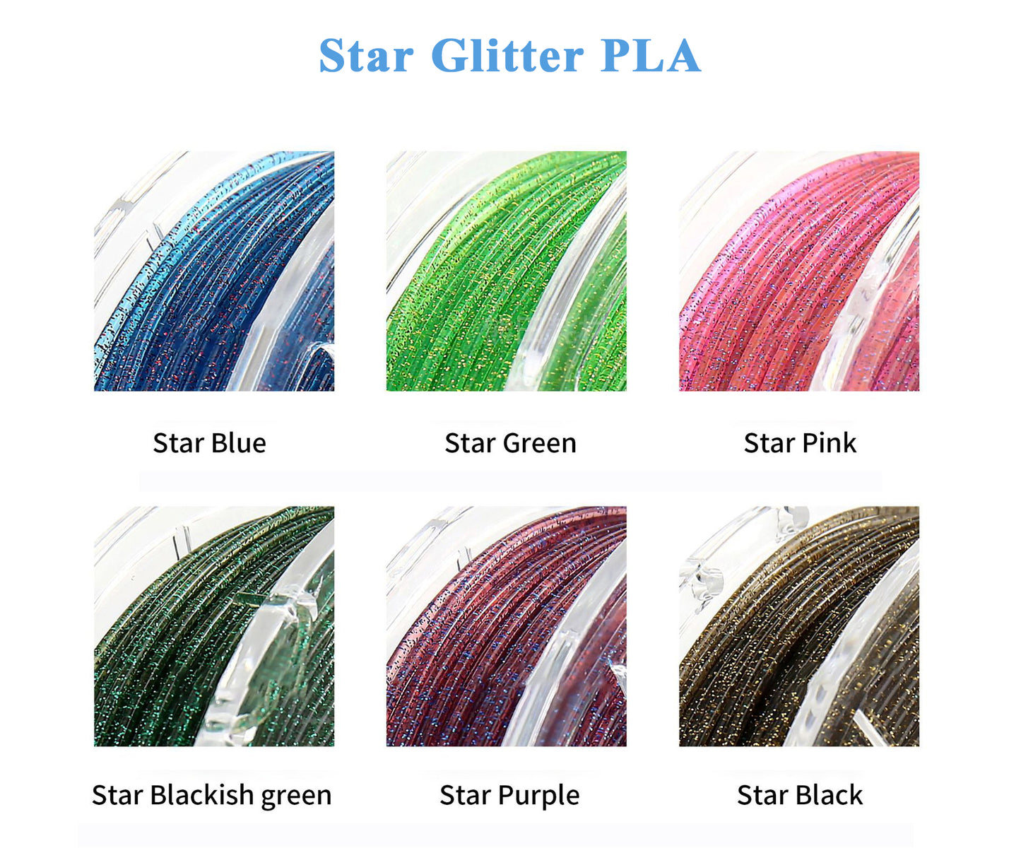 【Recommended】1.75mm Star Glitter PLA 3D Printer Filament