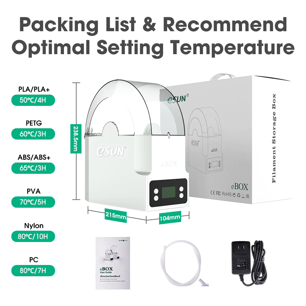 eSUN eBOX 3D Printing Filament Storage Box Filament Storage Holder Keeping Filament Dry Measuring Filament Weight for 3D Printer