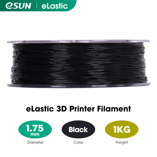 eSUN 3D Printer Flexible TPE 83A Filament 1.75mm Dimensional Accuracy +/- 0.05mm 1KG (2.2 LBS) Spool 3D Printing Material