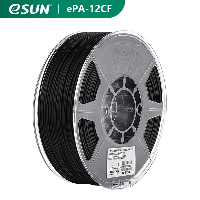 eSUN Nylon 12 carbon fiber ePA-12CF Filament 1.75mm 3D Printer  Filament 1KG 2.2LBS 3D Printing Filament for 3D Printer