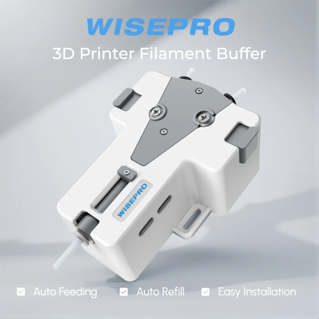 WISEPRO 3D Printer Filament Buffer for 1.75mm PLA/ABS, Auto Filament Feeding & Switching, Ensures Continuous Printing,Prevents Filament Runout