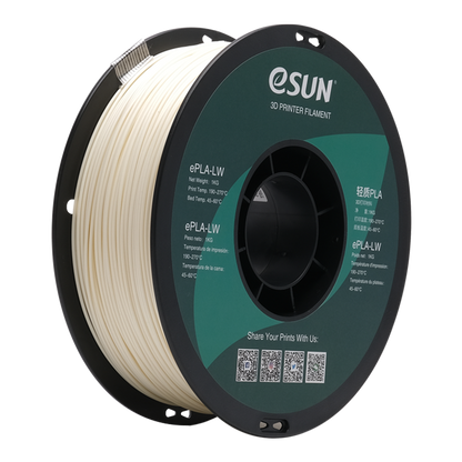 eSUN 1.75mm ePLA-LW 3D Printer Filament, Light Weight Foam Material –  wisepro3d