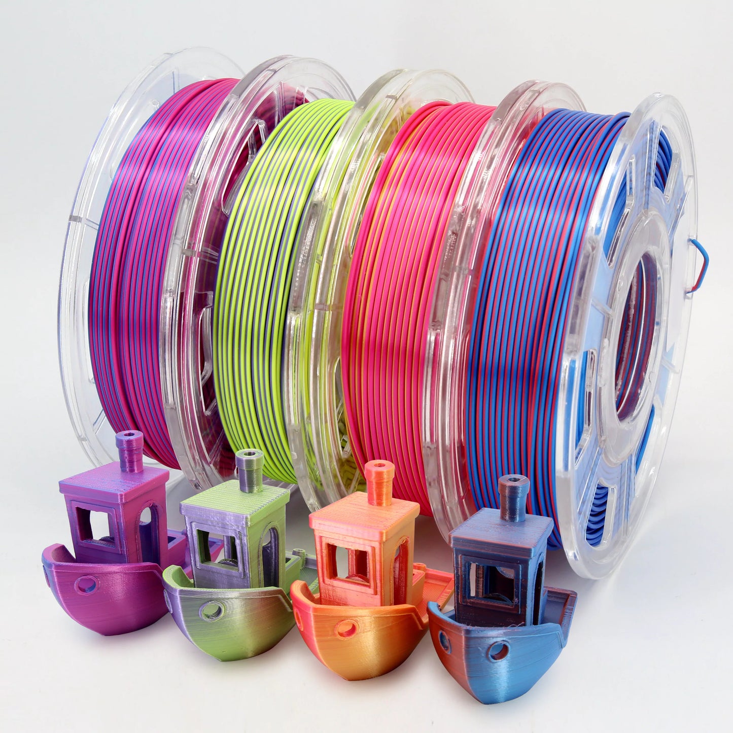 1.75mm Bicolor Magic PLA 3D Printer Filament, color-blending PLA-Silk, Combination packages