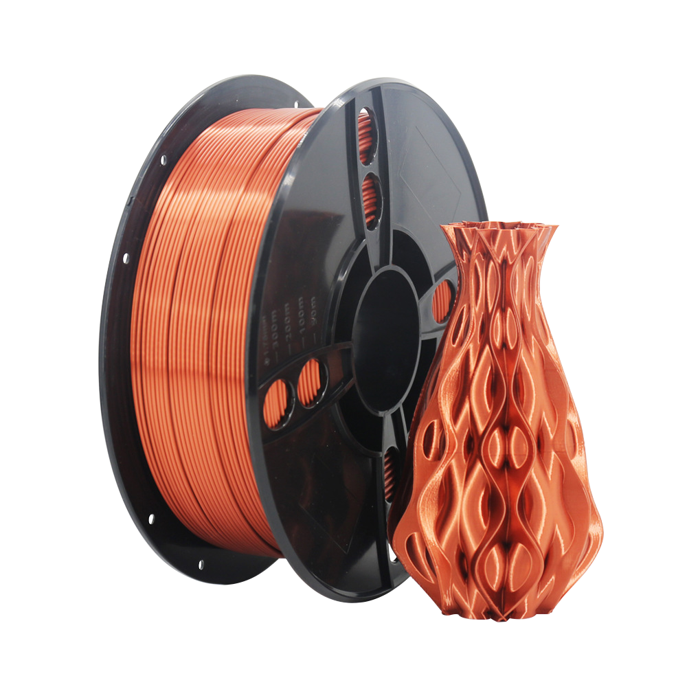 Copper PLA+Silk Filament - High Quality PLA+Silk 3D Printing